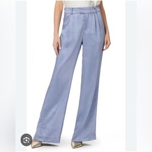 NWT PAIGE Elyana Satin Trouser- Iced Slate 2/4